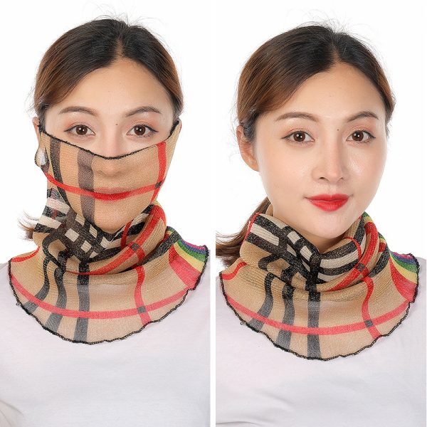 Summer Thin Hanging Ear Multifunctional Gauze Scarf - Image 5